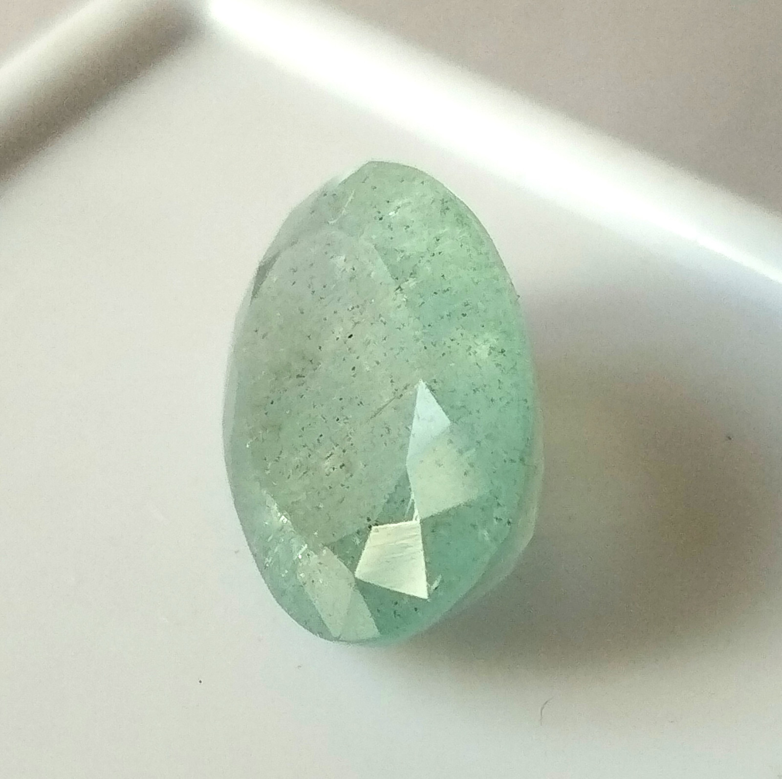 Untreated Aquamarine Faceted Oval 7.25 Carat 15.7X10.9 mm Natural Loose Gemstone
