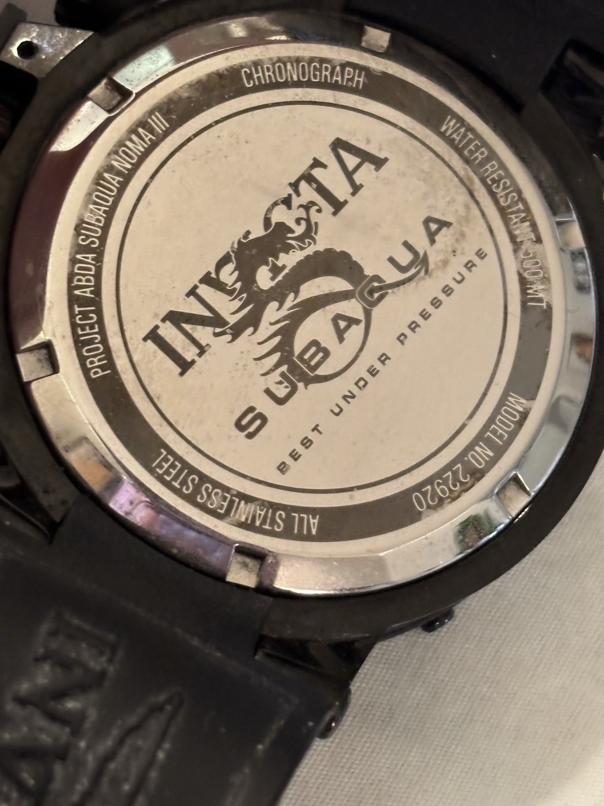 Invicta Subaqua Noma III Men’s Quartz Watch Black/Gold model 22920