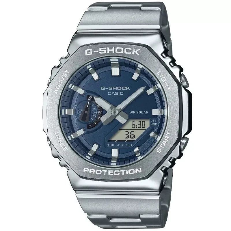 Casio G-Shock G-Steel Navy Blue Dial Stainless Steel Men’s Watch GM-2110D-2B SD