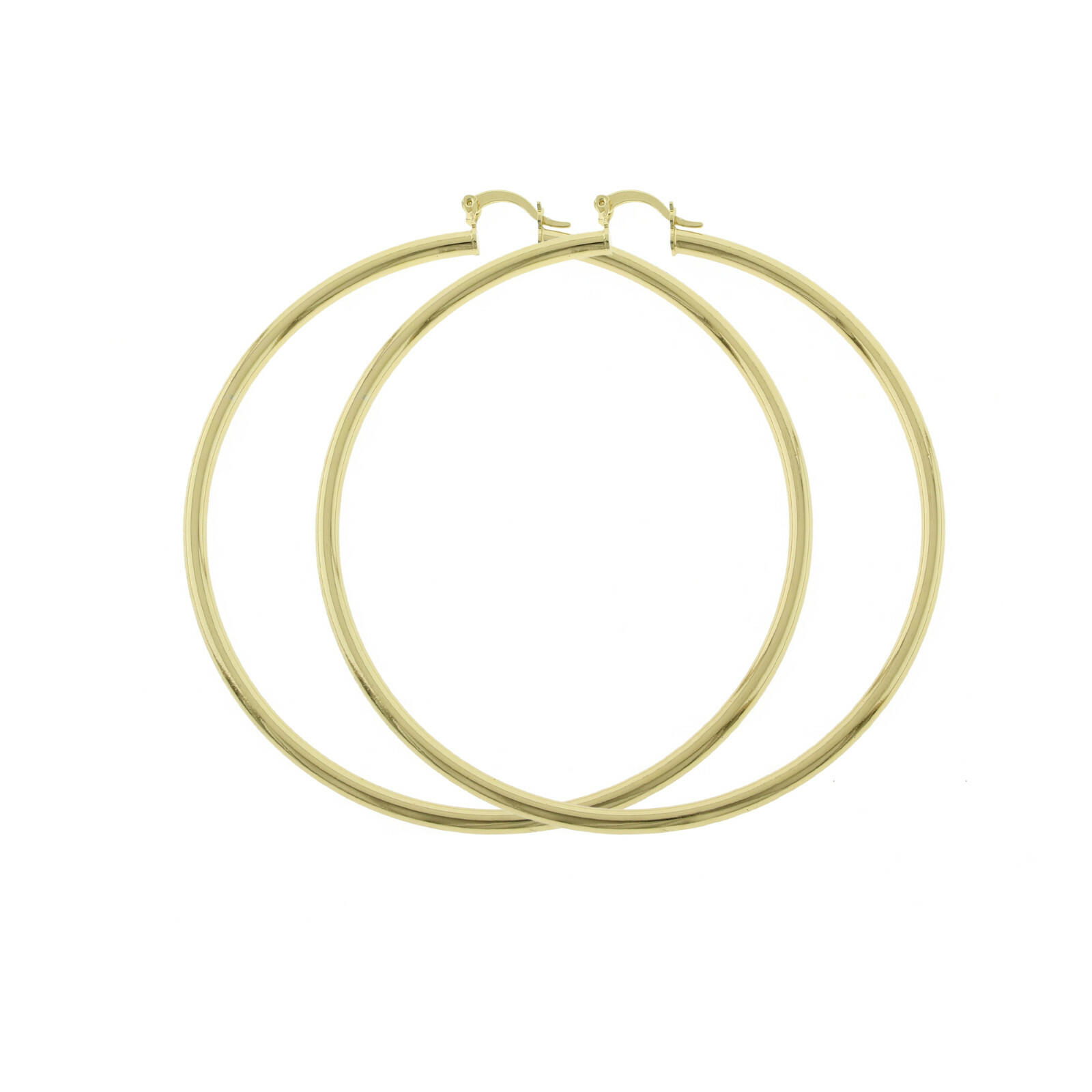 Women’s Real 14K Gold Filled Large Round BIG Hoop Earrings Click Top 40-100mm
