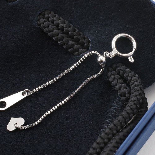 Pt850 Solid Platinum 0.8mm Box Chain Extender Adjustable up to 3″ Made in Japan
