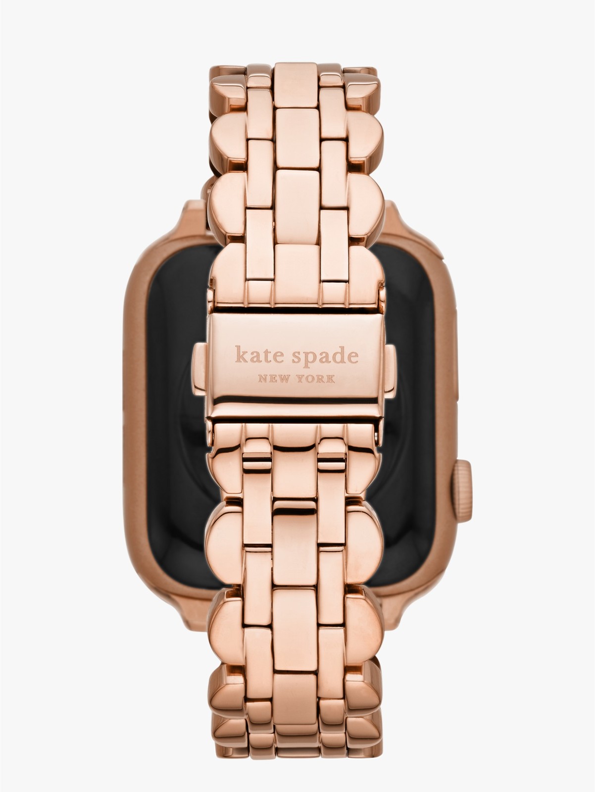 Kate Spade New York Rose Gold Stainless Steel Band Apple Watch 42 44 45 KSS0121