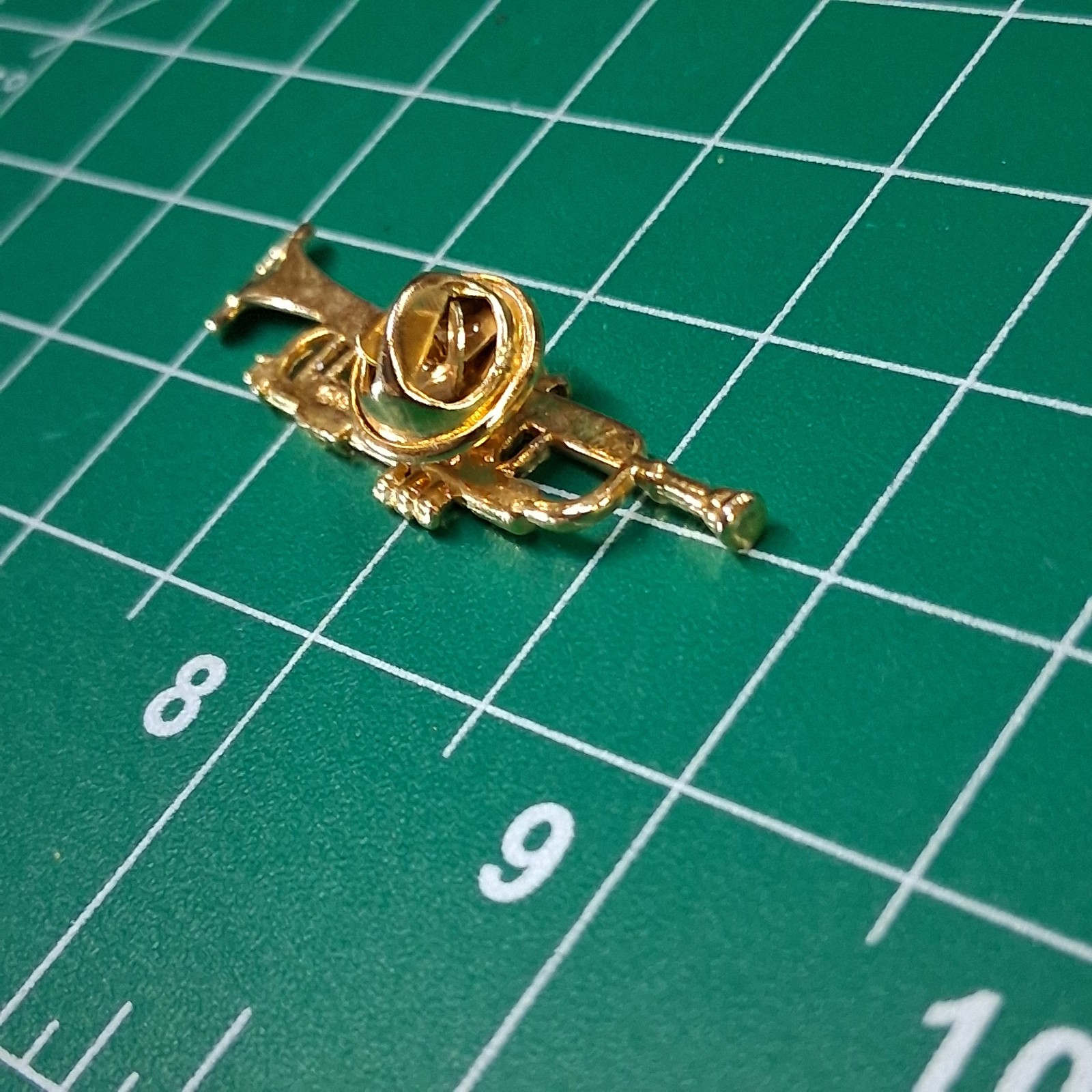 Vintage Future Primitive Gold Tone Trumpet Design Pin