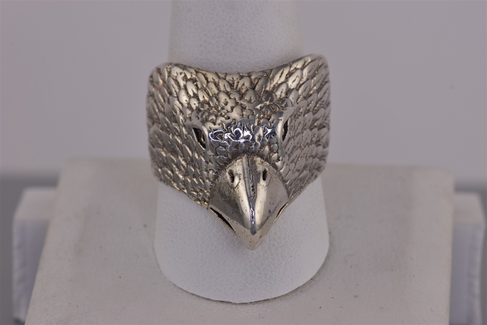Vintage G&S Gordon Smith Silver 26mm Dimensional Eagle Band Ring 12g Sz: 11