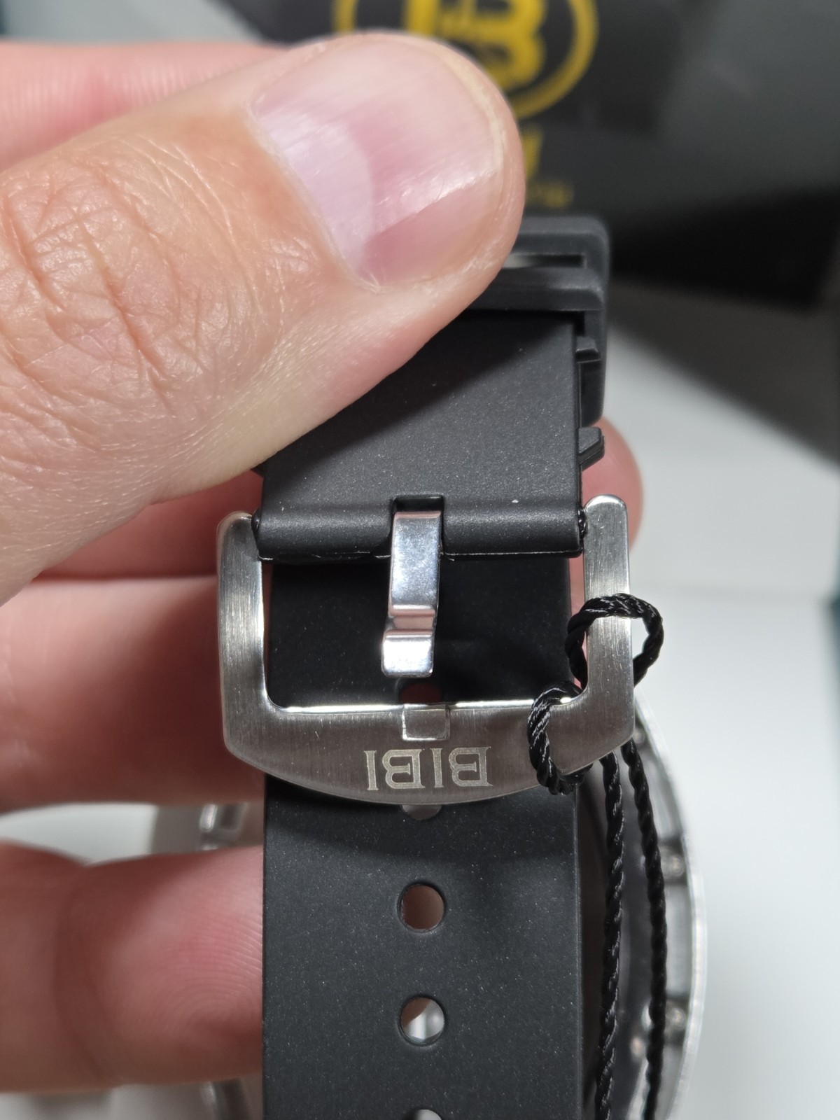 BIBI Luxury Watch B0292 Black Skeleton Dial, Silver Case, Black Silicone Band