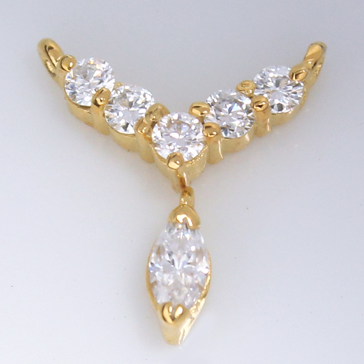 Natural Certified VVS1 D Diamond Women Luxury Designer Pendant 14k Gold Over