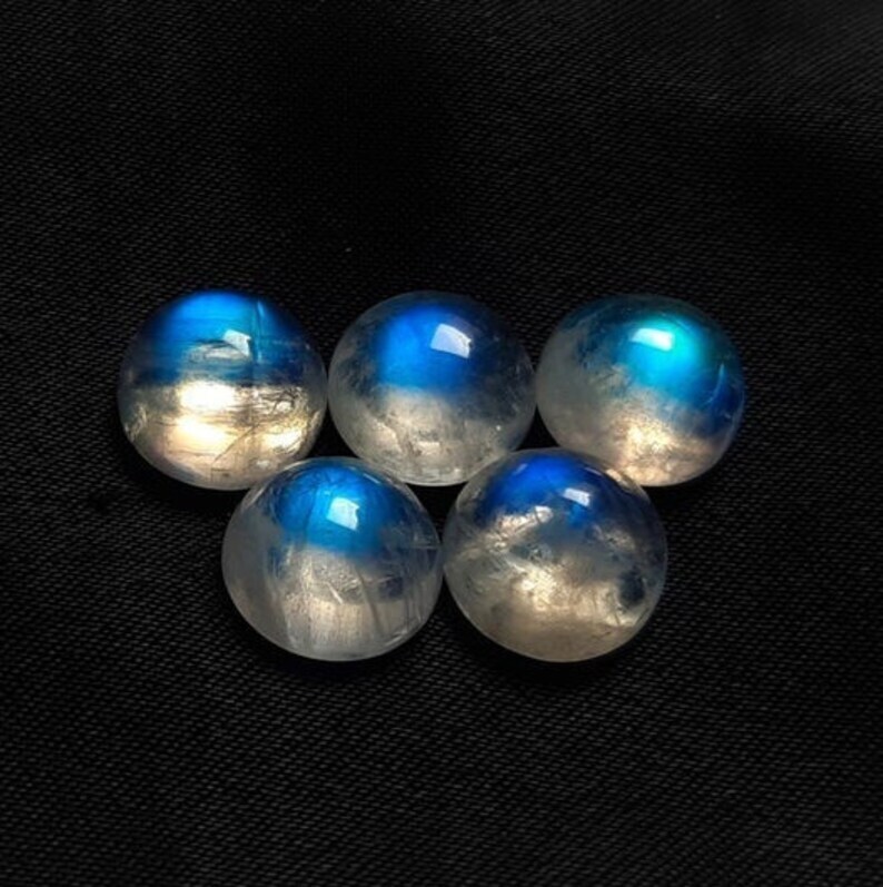 AAA+++Natural Rainbow Moonstone 3MM,4MM,5MM,6MM,7MM,8MM,9MM,10MM Round Gemstone