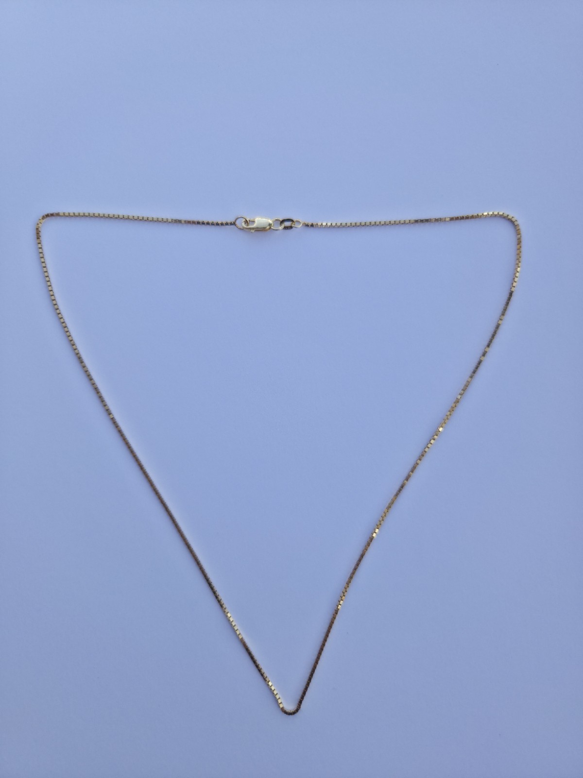 Solid 14K Yellow Gold 16″ Box Chain Necklace 585 Stamped Fine Jewelry ​1mm width