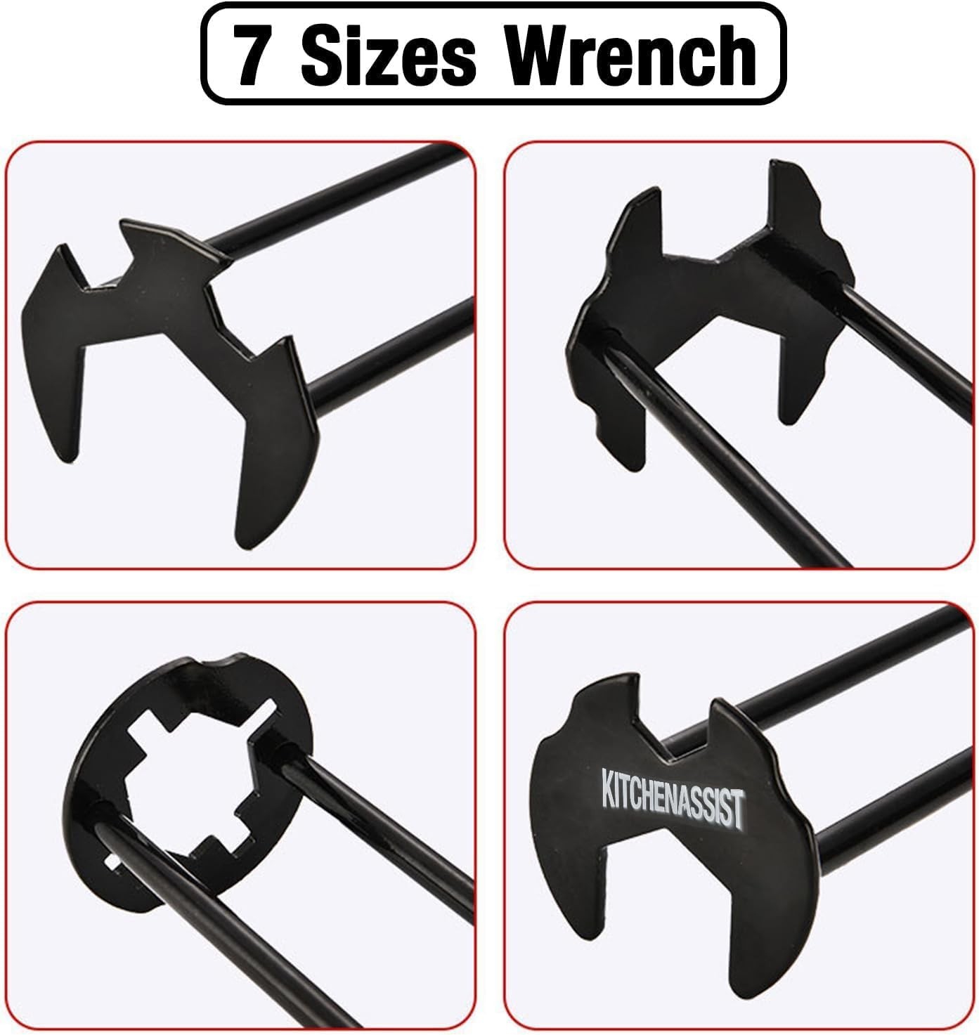 2pcs Basin Wrench Multifunctional Sink 7 Sizes Faucet Tool