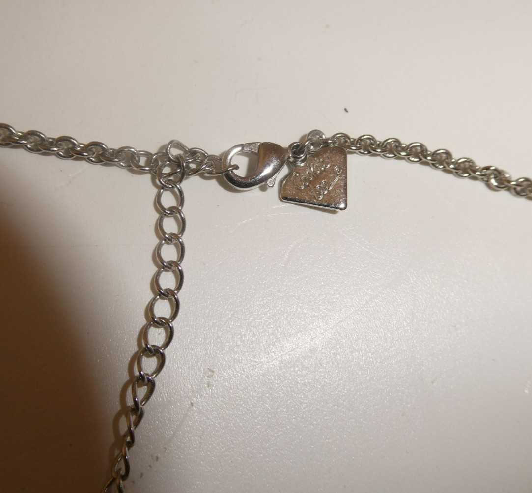 VTG Defunct Cookie Lee Hello Kitty Bottlecap Design Pendant 14″ Necklace Jewelry
