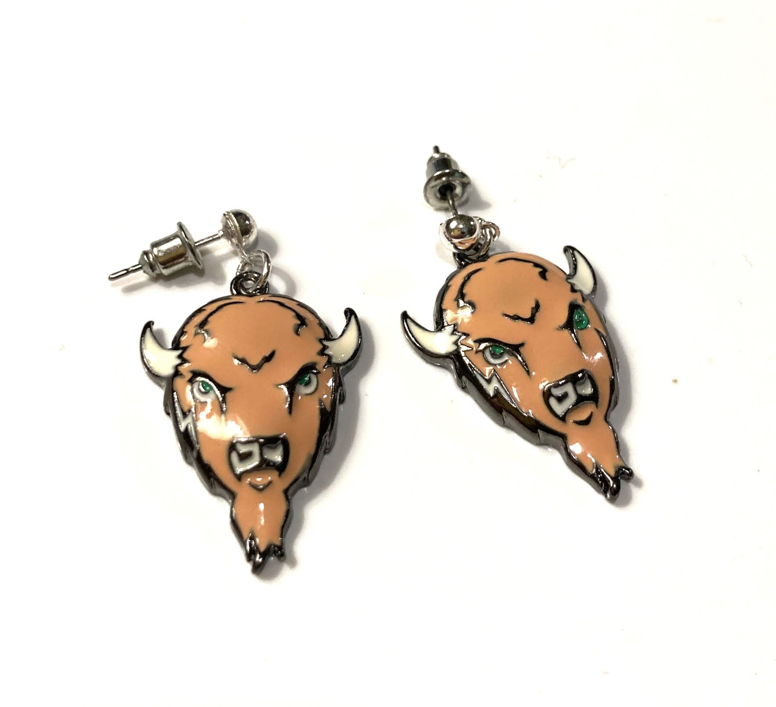 Marshall University MU Marco Bison Post EARRINGS Thundering Herd Enamel Jewelry
