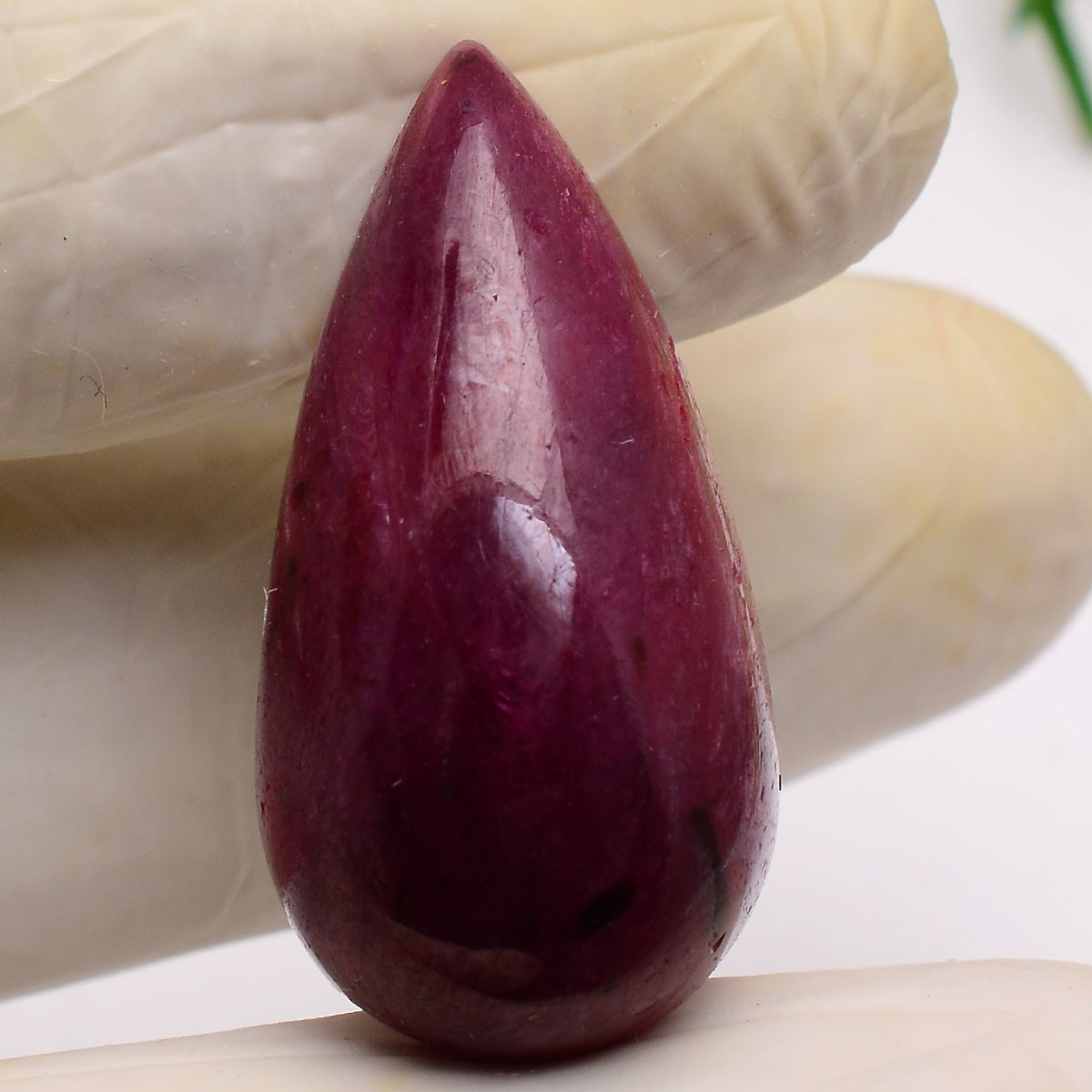 70.10 Cts Natural Red Ruby 33mmx16mm Pear Cabochon Untreated Huge Loose Gemstone