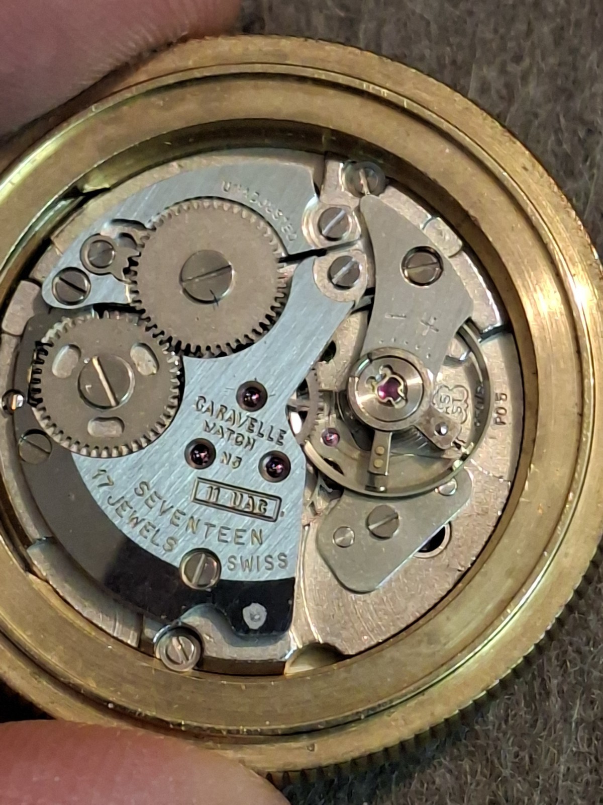 Caravelle by Bulova 17jewels gold tone swiss watch