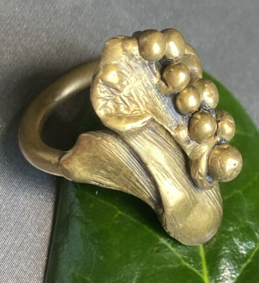 Antique Vintage Art Nouveau Bronze Ring Estate Jewelry Pre-owned Calla Size 4