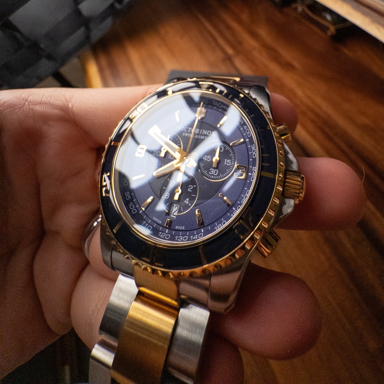 Victorinox Swiss Army Maverick Men’s Chronograph (241791) (Blue Sunburst Dial)