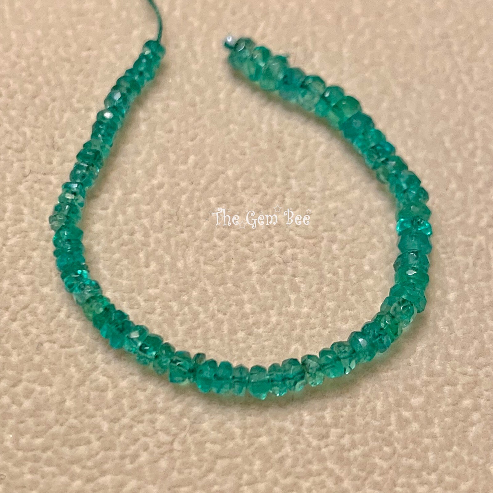 2.2mm-2.8mm Fine Colombian EMERALD Petite Faceted Rondelle Beads 3.5″ Strand