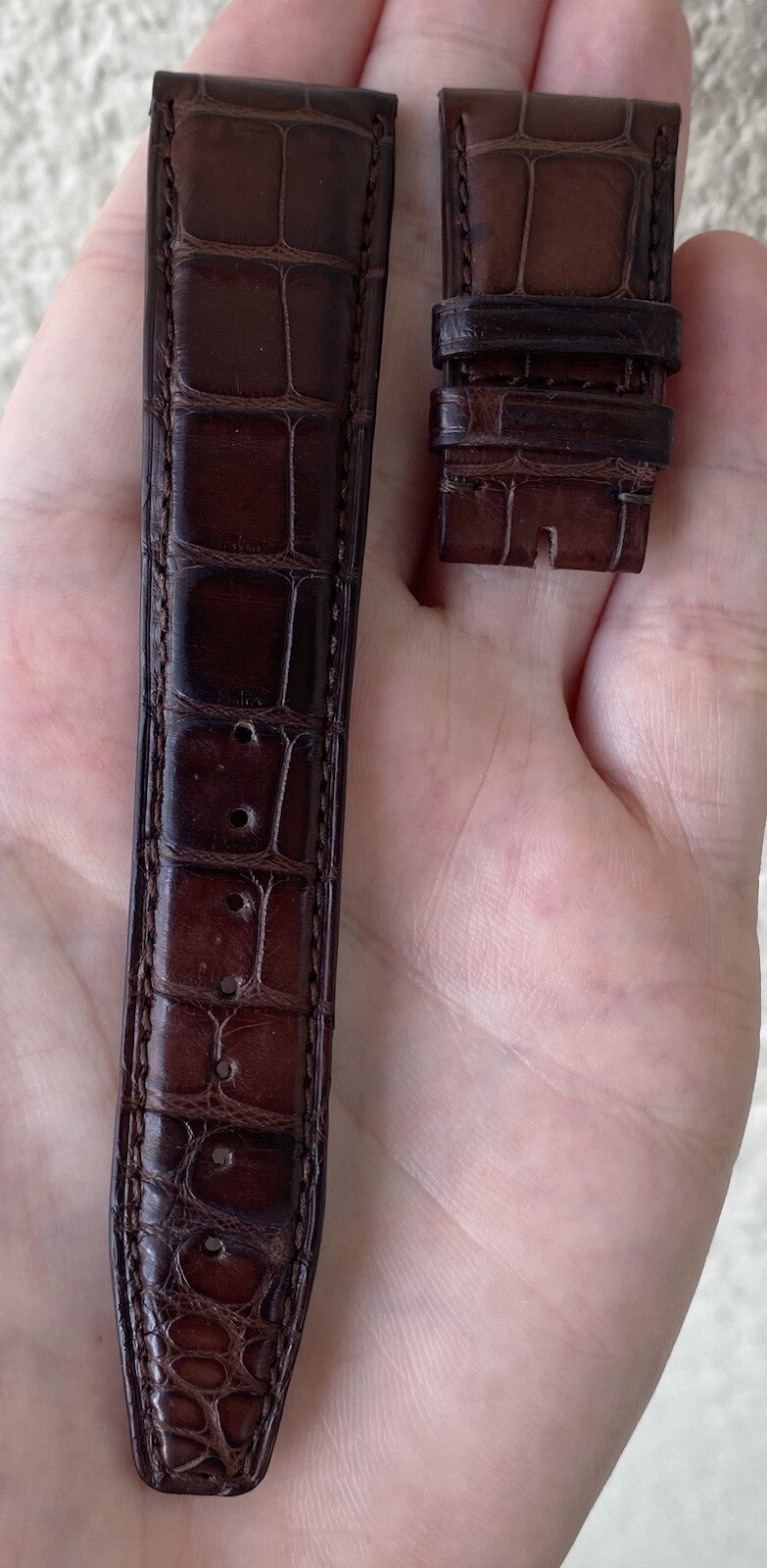 Authentic IWC 22mm x 18mm Brown Alligator Watch Strap Band Small A24765 OEM