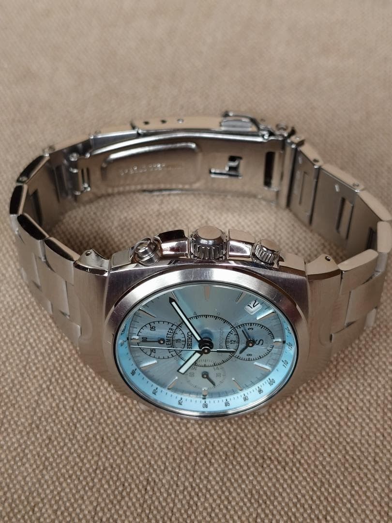 Seiko 7T32-9000 Chronograph Watch Wrist 17.5cm