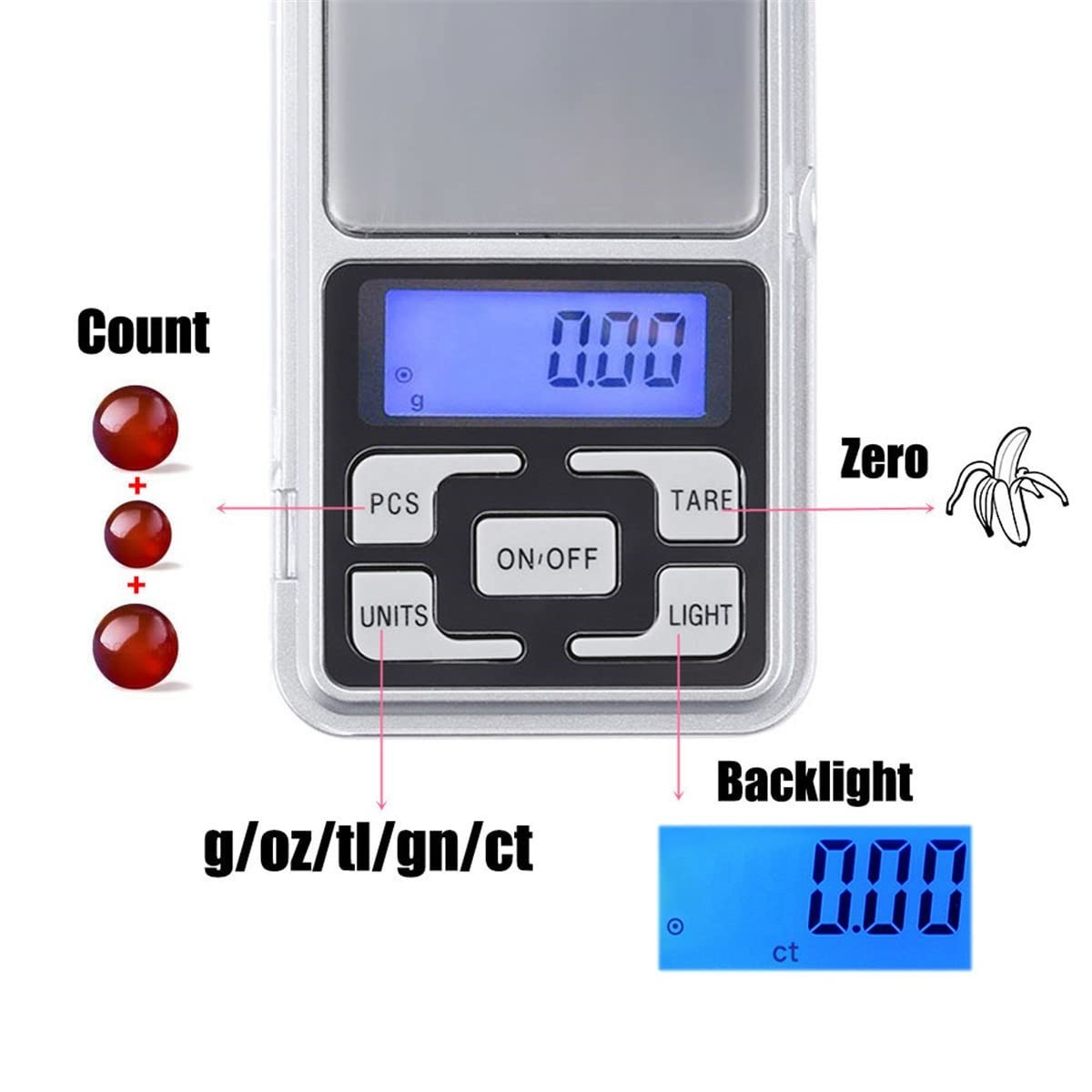 200g x 0.01g Mini High Precision Digital Pocket Scale for Jewelry ，Gold Weighing