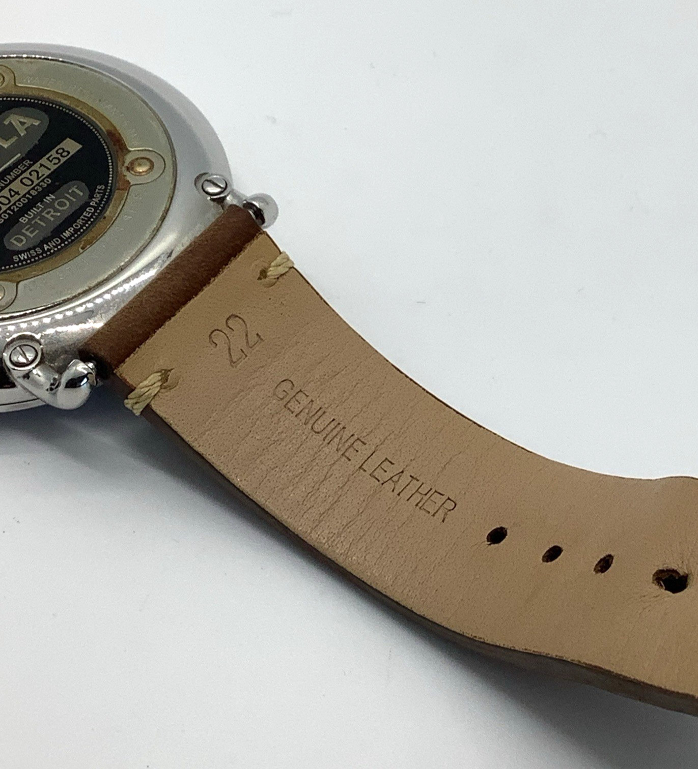 Shinola Argonite-1069 The Runwell Watch Brown Leather Band Not Ticking, As Is