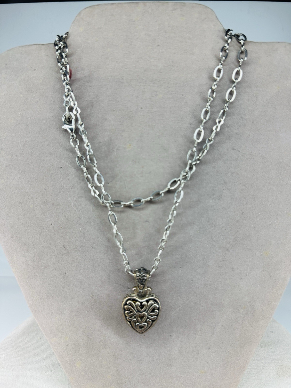 Love Heart Jewelry Lot Necklaces Vintage Modern Mix 7 Pieces