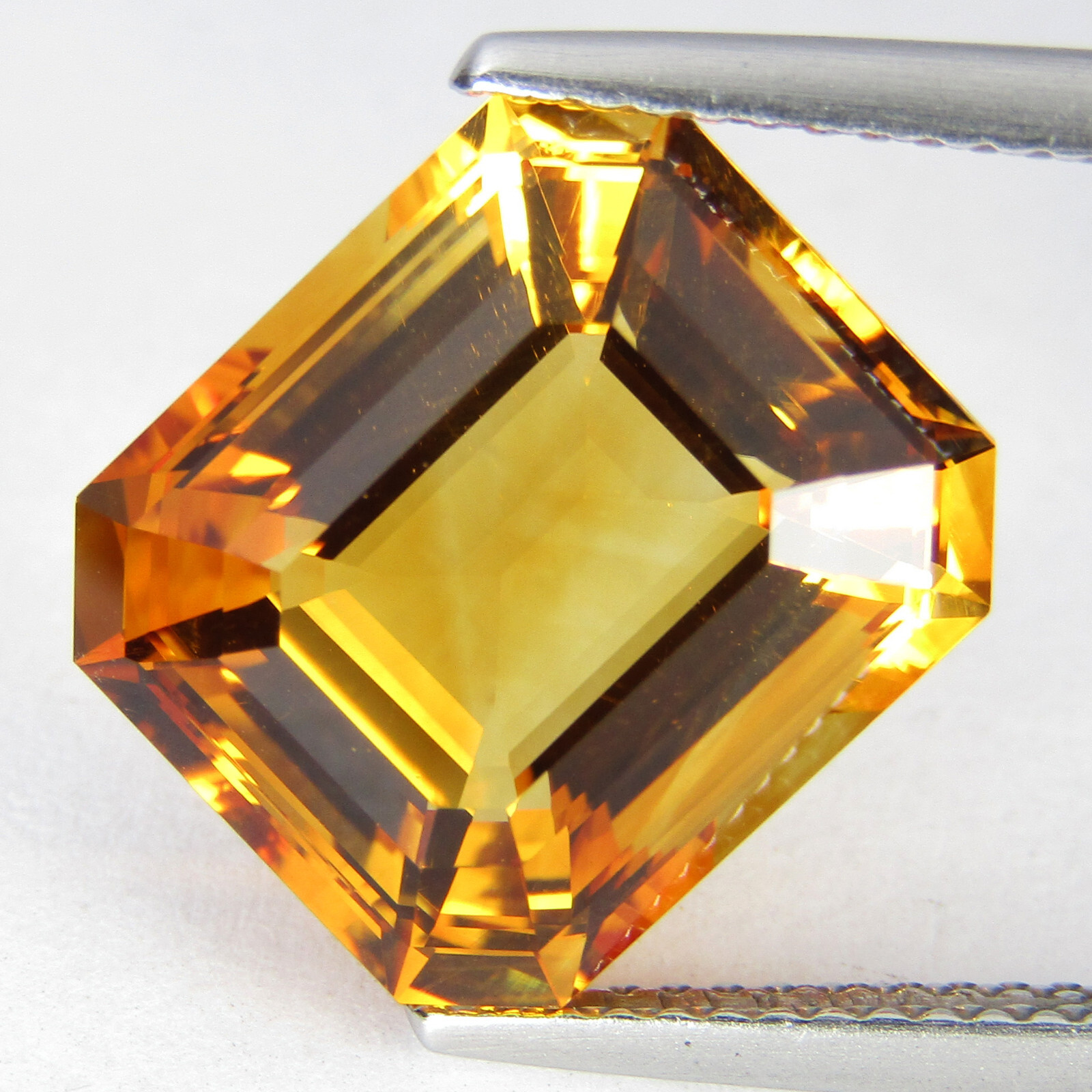8.19Cts Glowing Natural Emerald Cut Golden Color Citrine Collection Gemstone