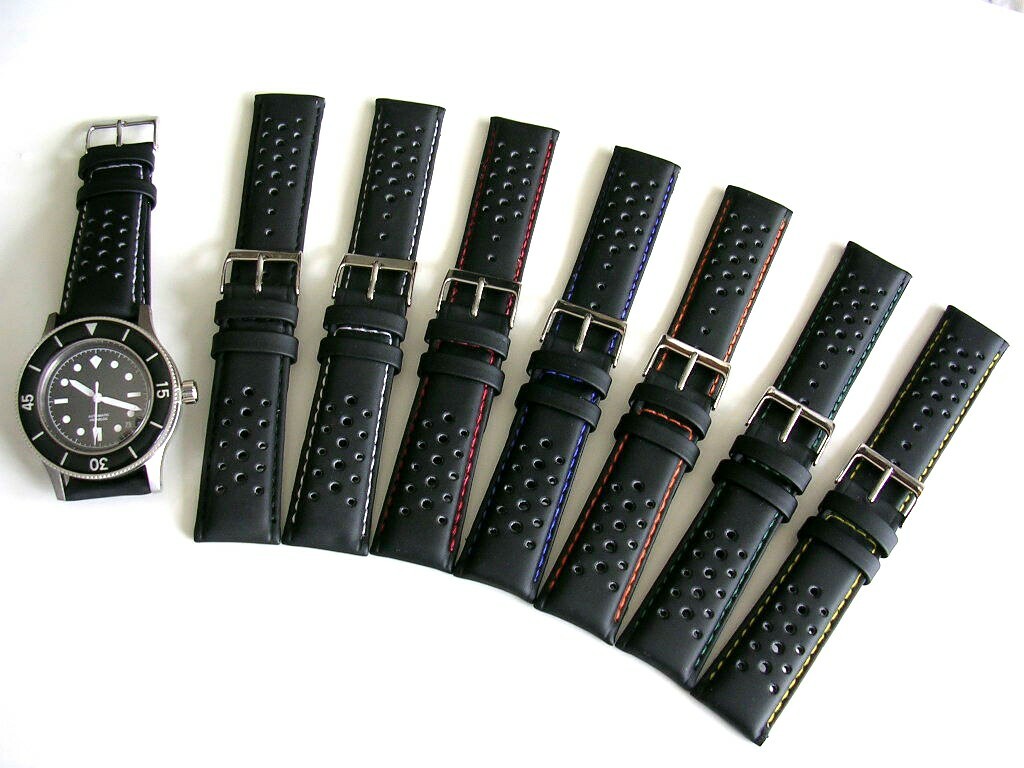 Silicon GT Rally Sport perforated Dive watchband strap water-resistant IW SUISSE