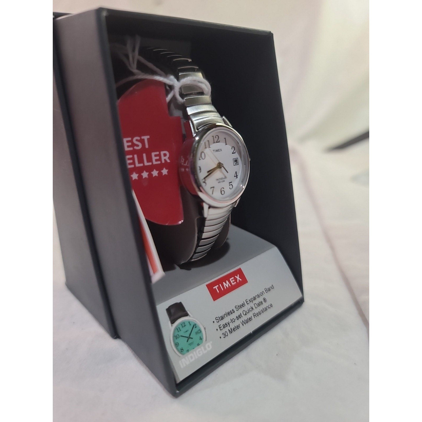 Timex Women’s Easy Reader Expansion Band Night Light T2H371 WX NWT