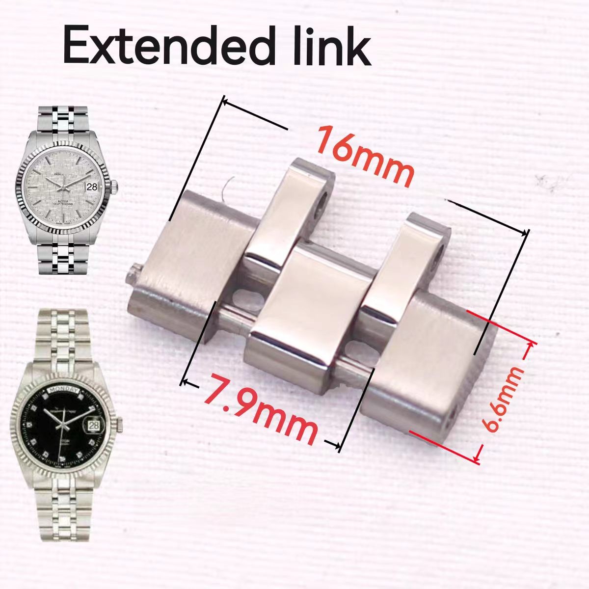 1pcs Stainless Steel Bracelet link Fits TUDOR Prince Princess Steel Bracelet