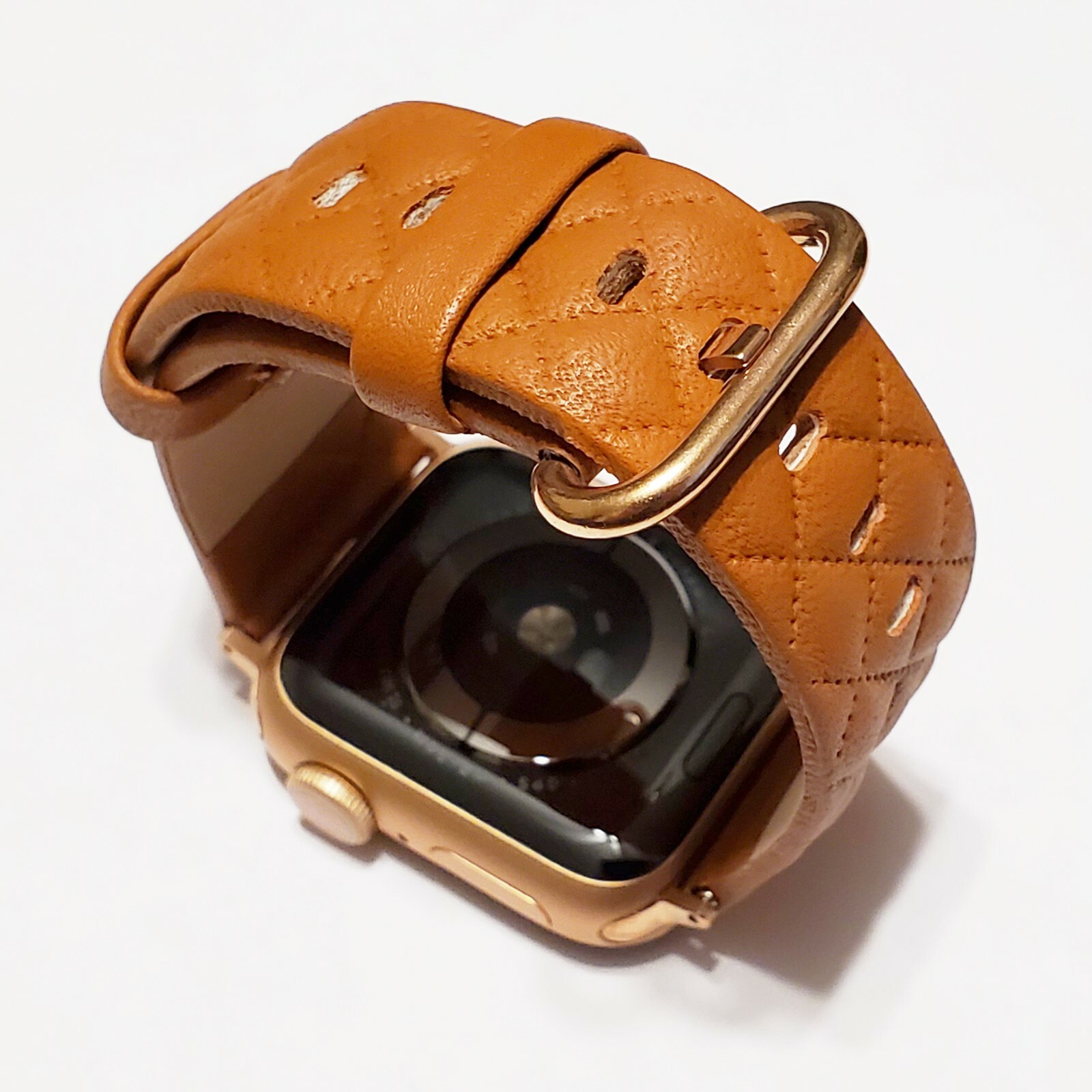 Leather Modern Style Band for Apple Watch Series 9, 8, 7, 6, 5, 4, 3, 2, 1, SE