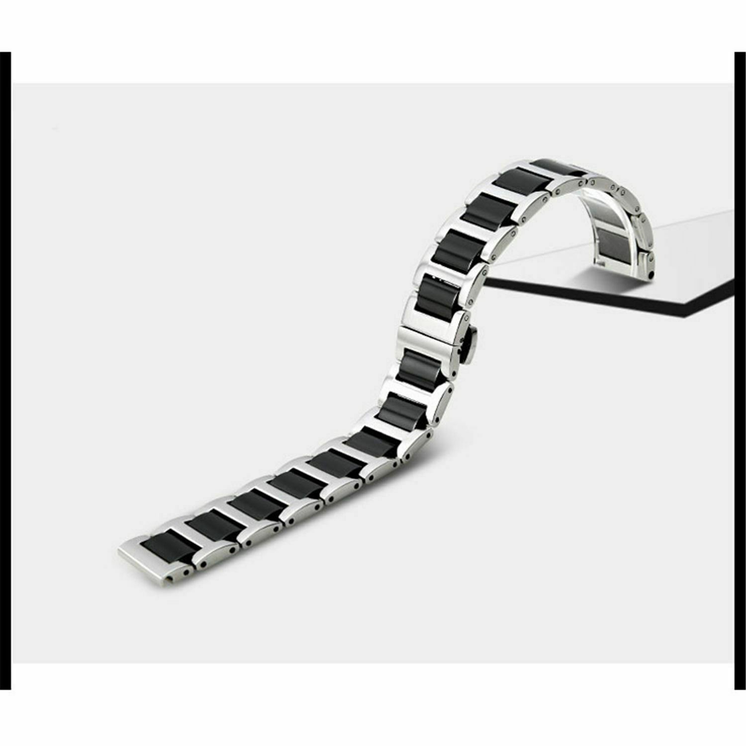 12mm 13 14 15 16 17 18 19 20 22mm Stainless Steel Ceramic Watch Band Metal Strap