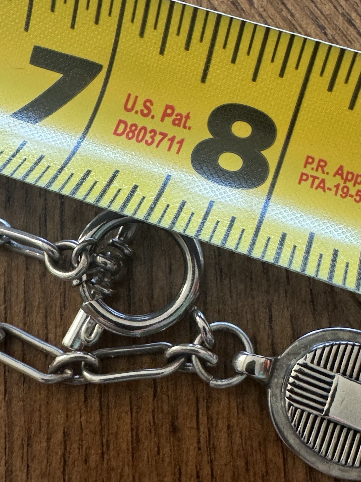 Ralph Lauren Sterling Silver Paperclip Link Toggle Necklace Oval Pendant 16”