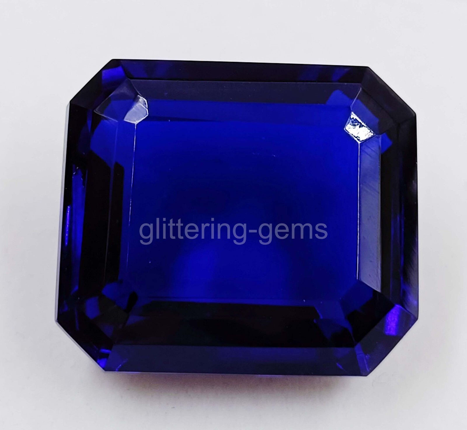 Certified Natural Brazilian 101.60 Ct Blue Emerald Cut Topaz Loose Gemstone 5AIS