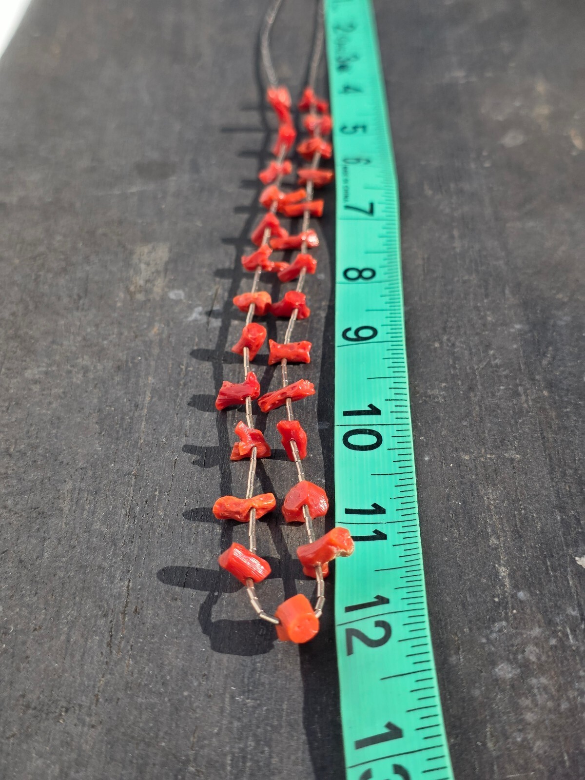 VTG Native American / Southwest Liquid Sterling Silver Red Branch Coral Necklace