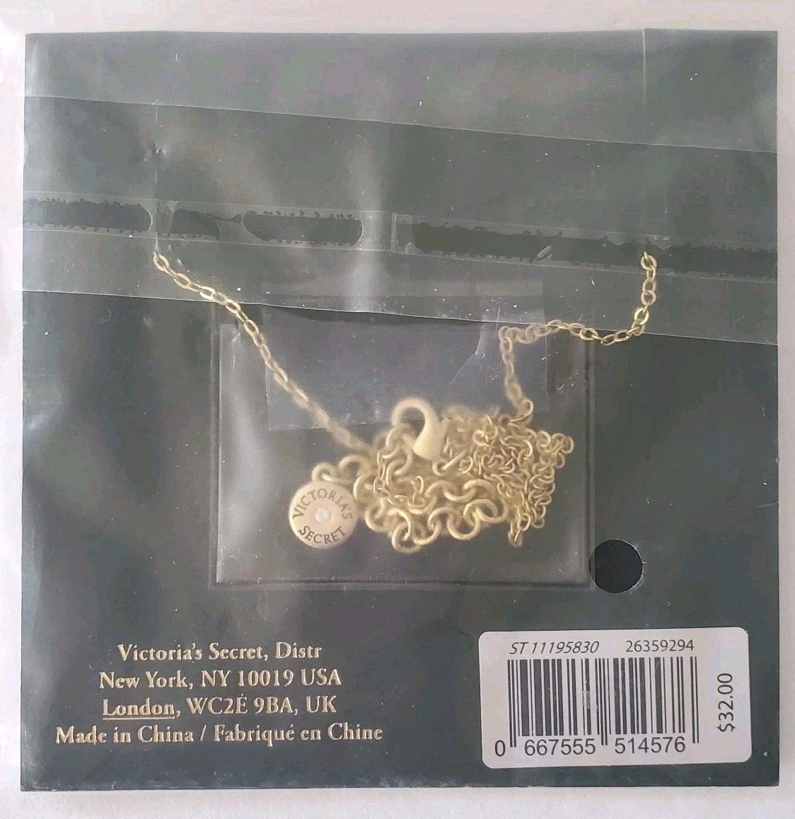 Victoria’s Secret “Bombshell” Chain Necklace Gold 18” Dainty Lmtd Ed RARE NWT HF