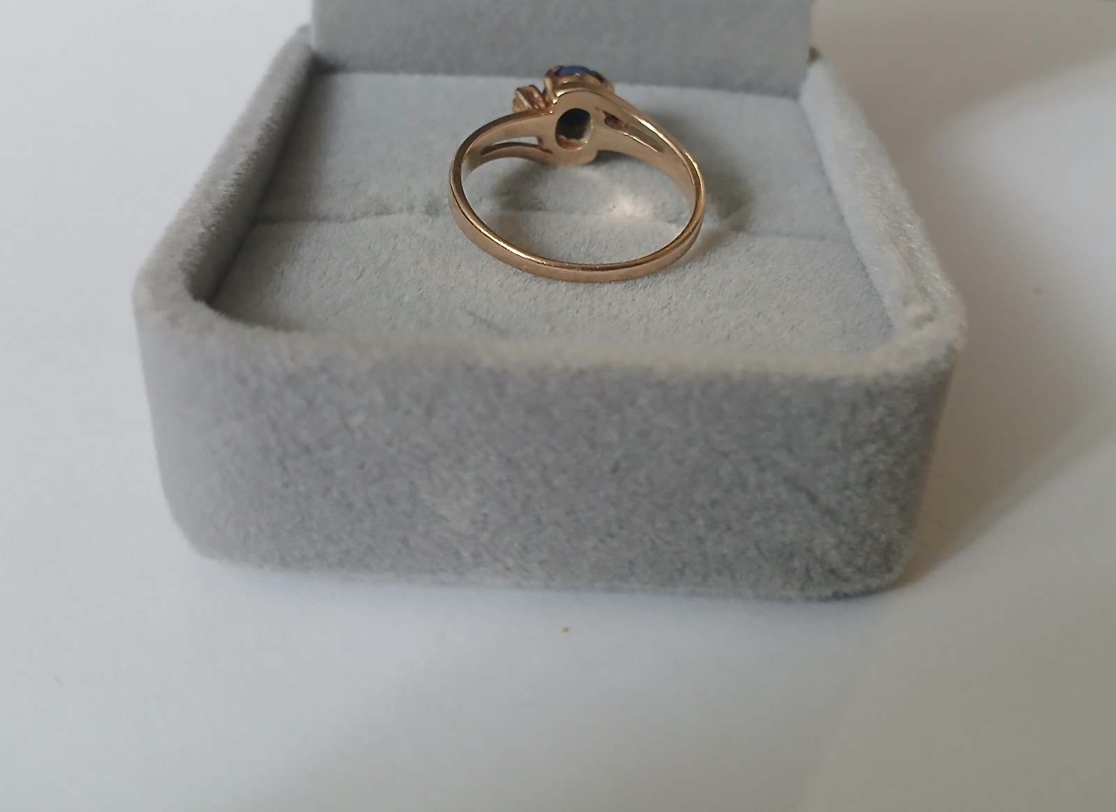 10K Blue Star Sapphire Diamond Ring Size 6.5 #4258