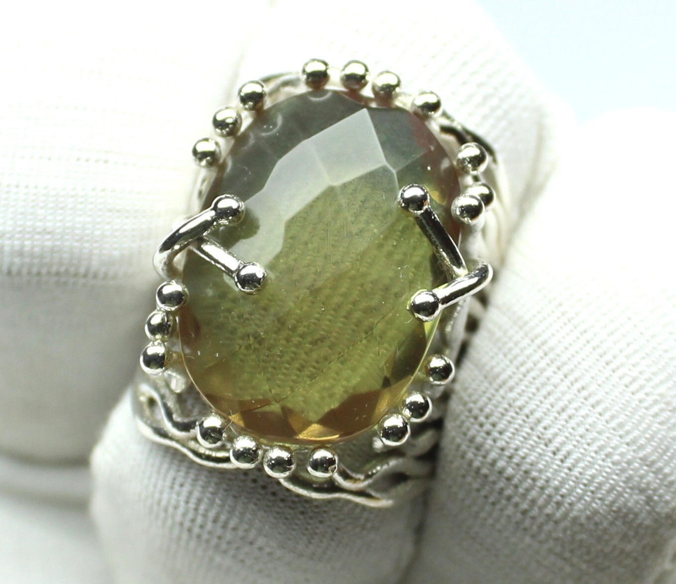 Large Alexandrite Ring, Genuine Color Change Russian Zultanite 925 Silver Ring