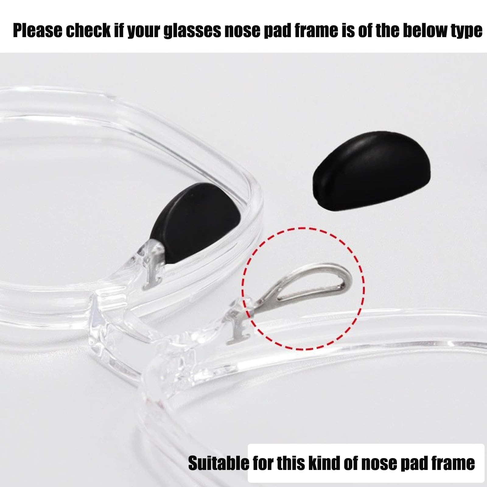 Anti-Slip Slip on Glasses Nose pad 5Pairs, Soft Silicone Eyeglass Replacement…