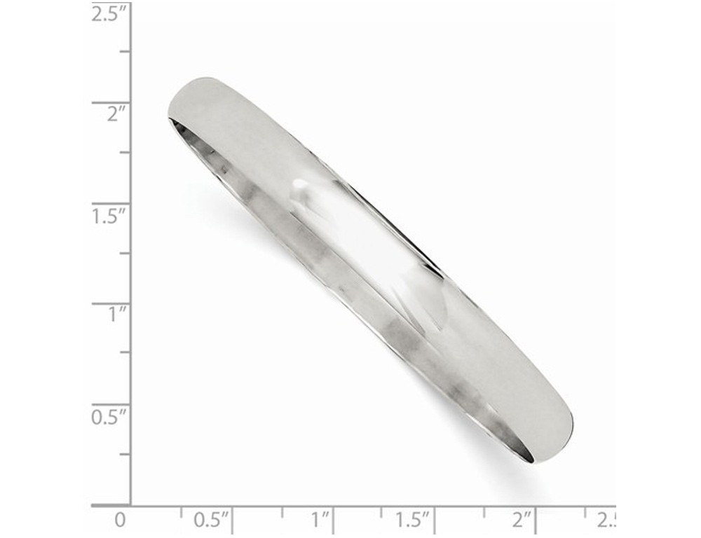 Slip On Bangle Bracelet in Sterling Silver (7.0mm)