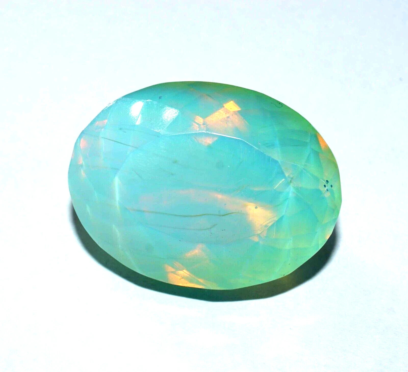 Natural Green Fire Opal Oval Cut Welo Australian 81.60 Ct Loose Gemstone 4 Ring