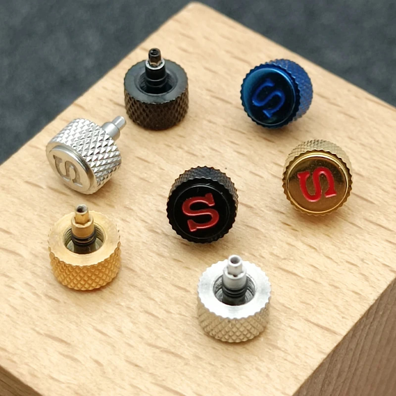 Silver Gold Black S Watch Crown Watch Parts Replacement crown for
