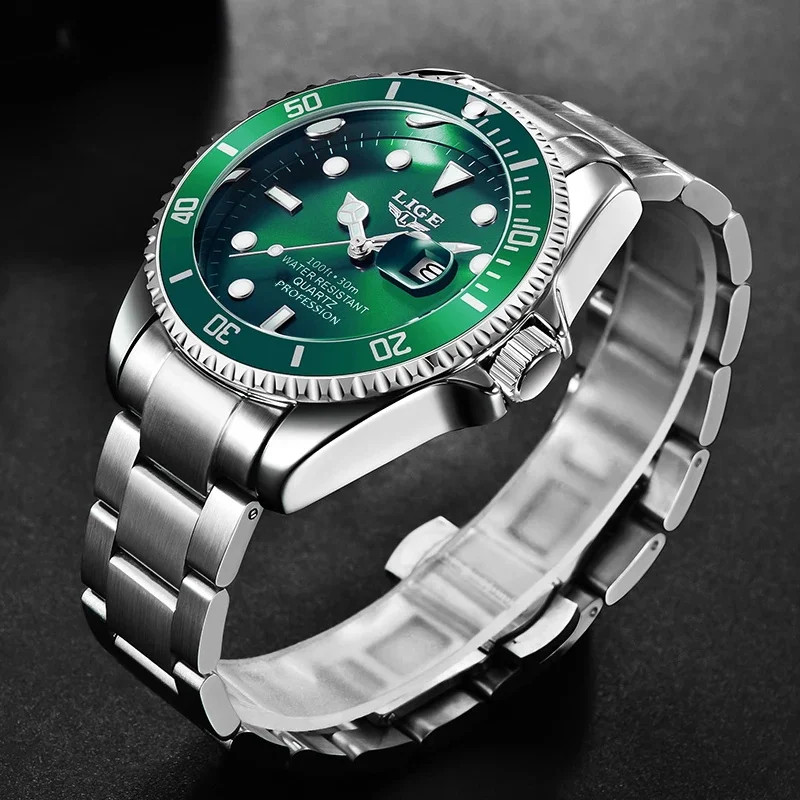 Luxury Men’s Diver Quartz Watch 30ATM Waterproof Sport Date Luminous
