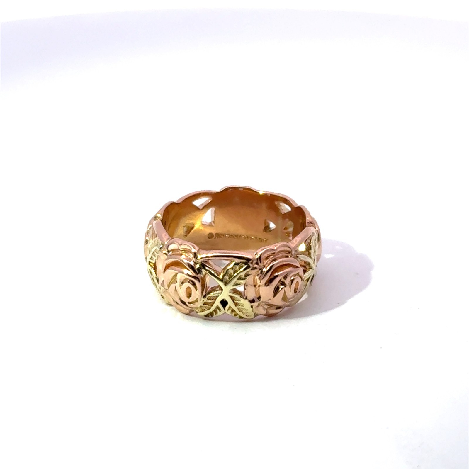 Artcarved 14k Two-Tone Gold Floral Vintage Ring Size 5.5