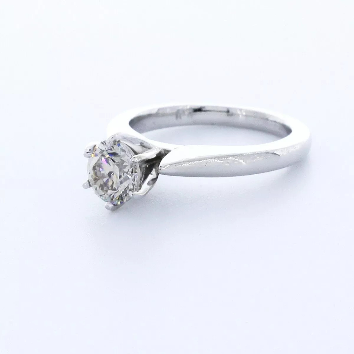 Solitaire Engagement Ring Platinum Classic 1.22 CT Round Lab-Grown Diamond J VS1