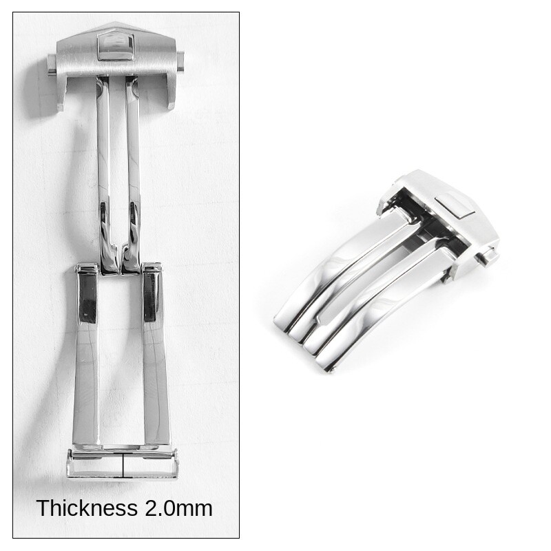 For TAG Heuer Premium Stainless Steel Folding Clasp Butterfly Watch Buckle18 Mm.