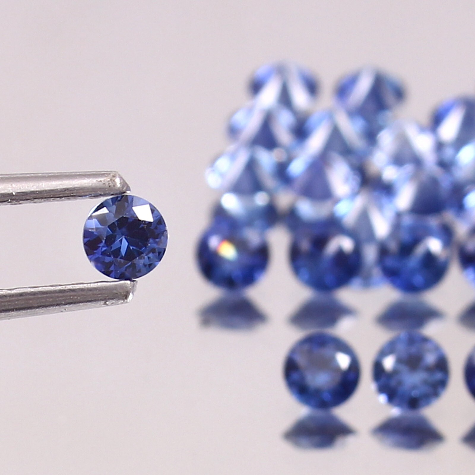 3x3MMNatural Ceylon Royal Blue Sapphire Calibrated Round Loose Cut Gems Lot12Pcs