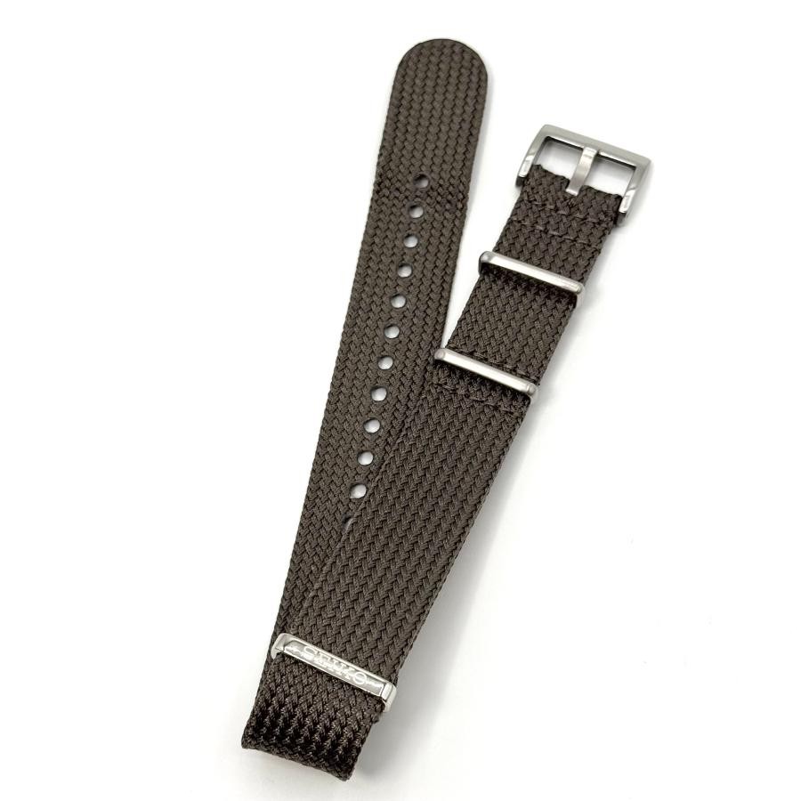 SEIKO 20mm RS18C20GY Gray Fabric Polyester Watch Strap Band Genuine New FS Japan