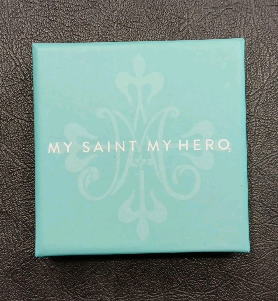 Pillar of Faith Double Cross Silver Tone Adj Band Ring Size 7 “My Saint My Hero”