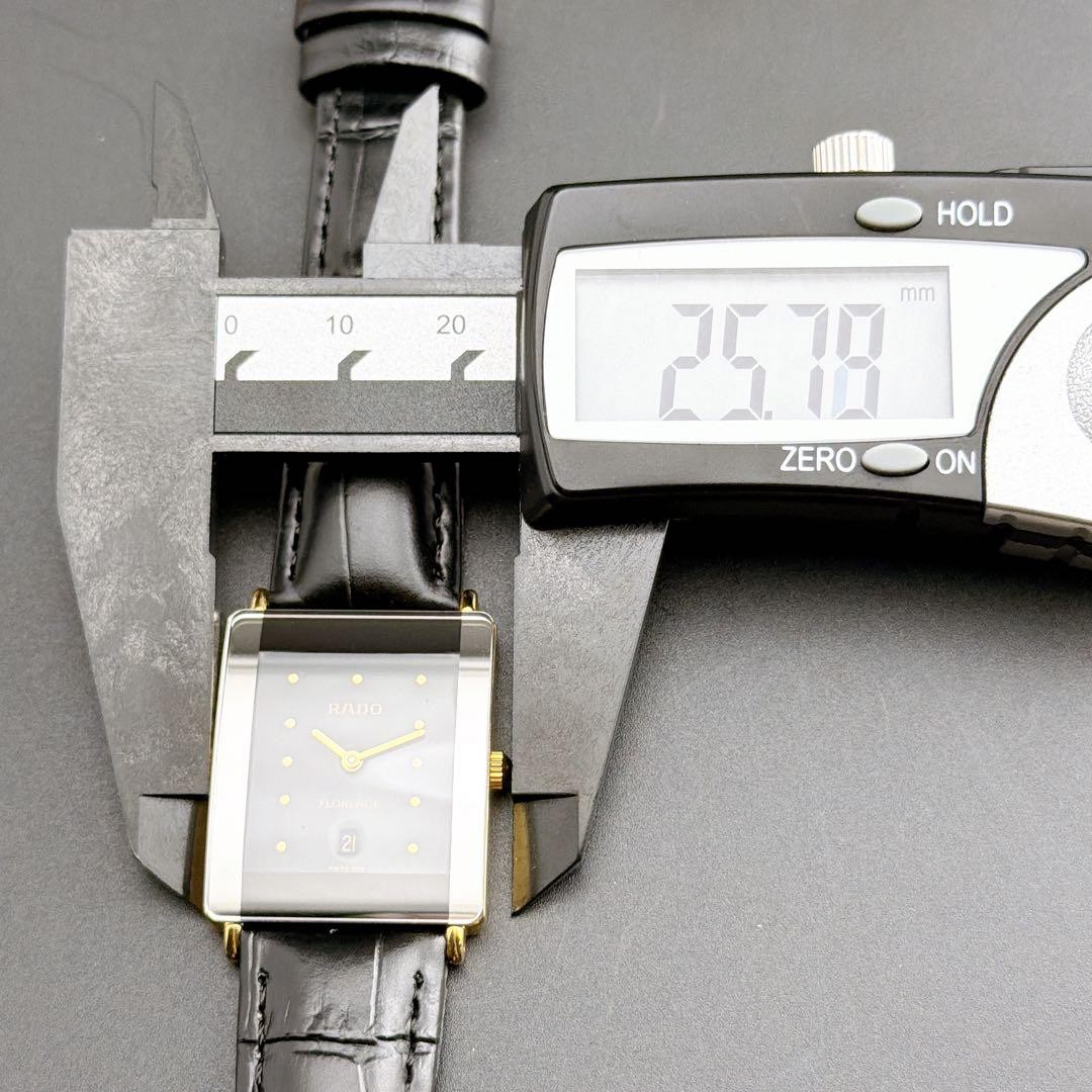 Rado Florence Tank Black Quartz Men’s Watch Vintage Retro Japan 0714052