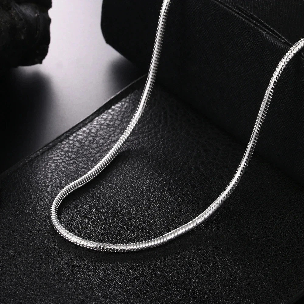 Men&Women’s 925 Sterling Silver Snake Chain Necklace 16-24*